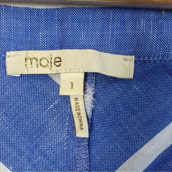 Maje Rulylle Striped Off-the-shoulder Shirtdress - Picture 7 of 10